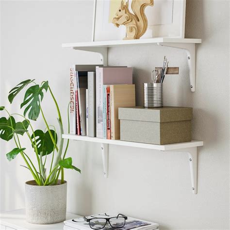 BURHULT / SIBBHULT wall shelf combination, white/white, 59x20 cm (231 ...