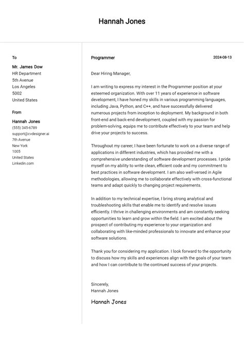Image result for Program Manager Cover Letter Examples