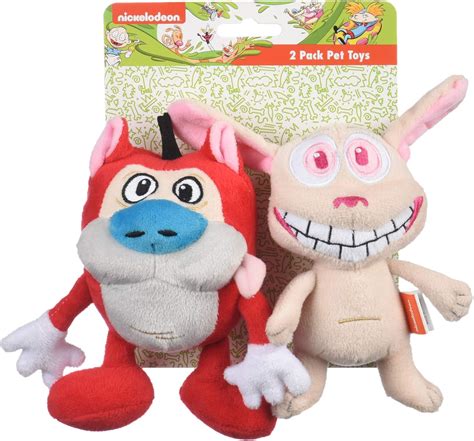 Buy Nickelodeon for Pets Ren & Stimpy Plush Dog Toy | Soft and Plush ...
