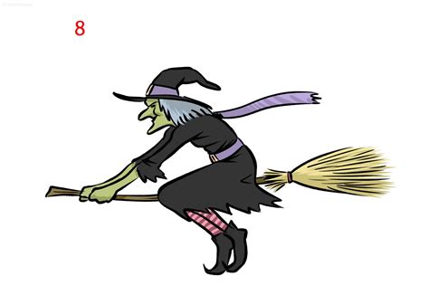 Witch Drawing » How to draw a Witch