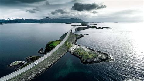 Download Gloomy Atlantic Ocean Road Storseisundet Bridge Wallpaper ...