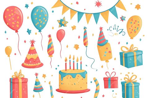 Birthday Party Clip Art Set | Premium AI-generated vector