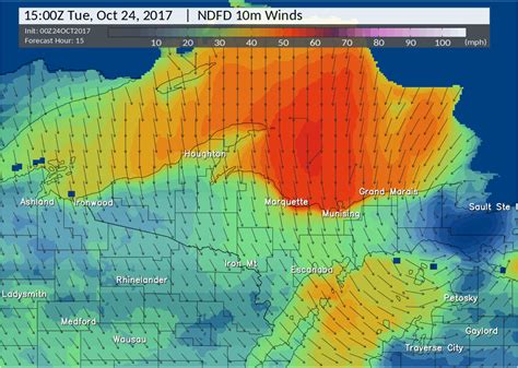 Strong Fall Storm Brings High Winds and Waves October 24th 2017