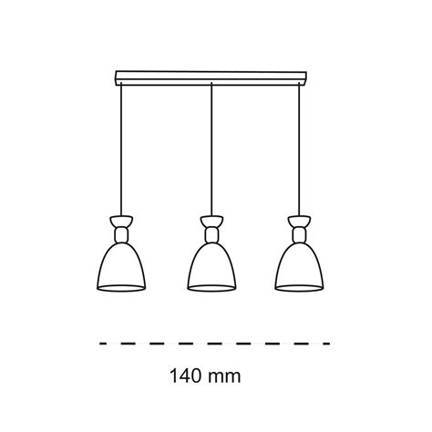 Cloe Linear Pendant Lamp 3xE27 Black - CristalRecord