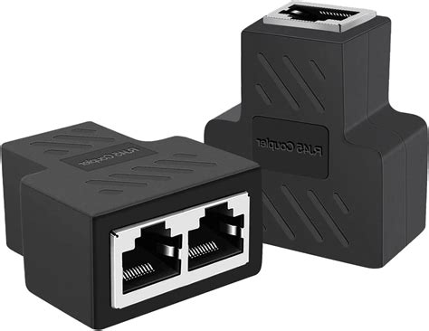 RJ45 Ethernet Splitter, 1 to 2 Ethernet Extender Connector Female to 2 ...