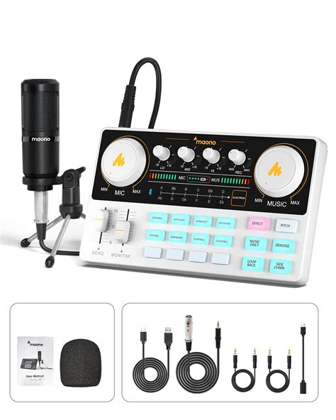 Podcast Equipment Bundle-MAONO MaonoCaster Lite -Audio Interface-All in ...