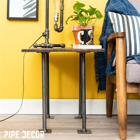 Buy PIPE DECOR 1/2 in. X 18 in. Square Flange Table Legs (4 Pack ...