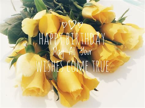 Happy Birthday Images With Yellow Roses
