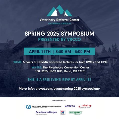 Spring 2025 Spring Symposium Presented by VRCCO, The Riverhouse Hotel ...