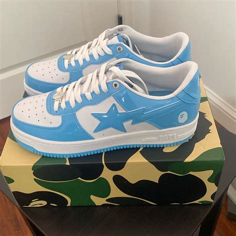 Light Blue Bape Sta | Bape shoes, Kicks shoes, Cute nike shoes