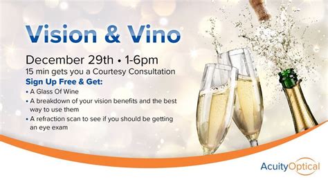 Vision & Vino With Acuity Optical - El Paseo!, 73180 El Paseo, Palm ...