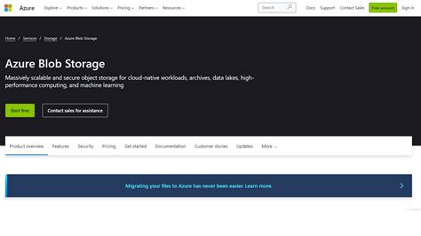 Azure Blob Storage 的图像结果