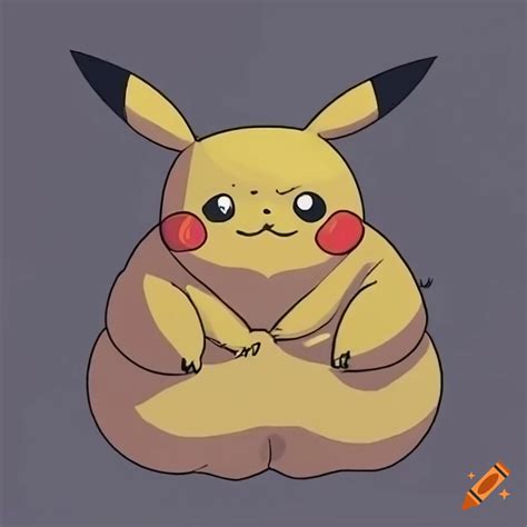 Fat pikachu on Craiyon