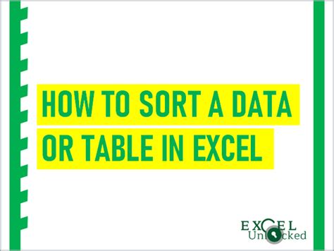Image result for Excel Database Sorting Tutorial for Beginners