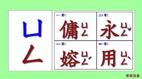 ㄅㄆㄇ 注音符號 拼音24 - ㄩ的四聲拼音與發音練習(Traditional Chinese Pinyin)