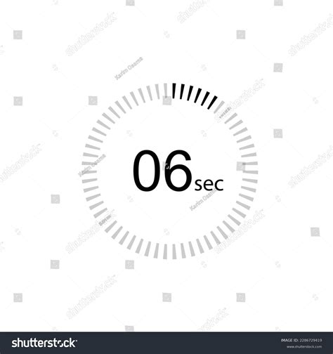 6 Seconds Timer Icon 6 Sec Stock Vector (Royalty Free) 2286729419 ...