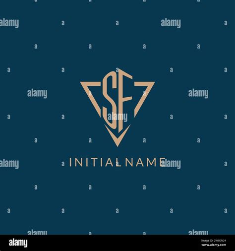 SF logo initials triangle shape style, creative logo design vector graphic Stock Vector Image ...