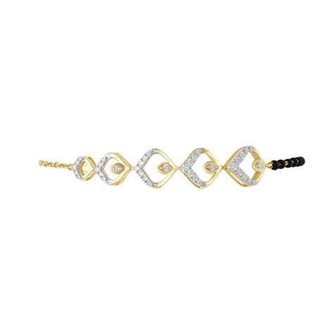 Buy Dewdrop Diamond Bracelet in 14KT yellow Gold Online | ORRA