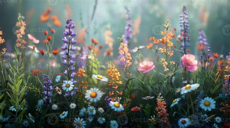 Colorful Wildflower Meadow in Full Bloom 47657924 Stock Photo at Vecteezy