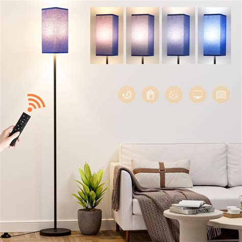 Ambimall Remote Control Floor Lamp, 64.6" Tall, Modern Style, 9W Bulb ...
