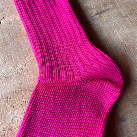 THE HINOKI ORGANIC COTTON RIB SOCKS / オーガニックコットン リブソックス PINK THSC-7 ...