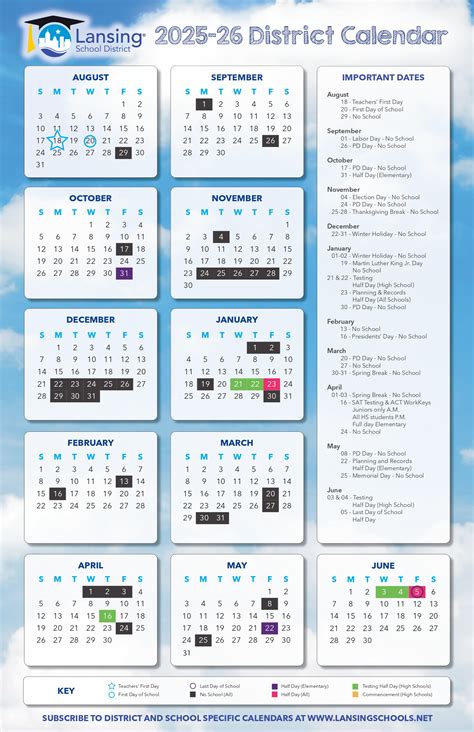 Lansing School District MI Calendar 25-26 Revised [pdf] - EduCounty