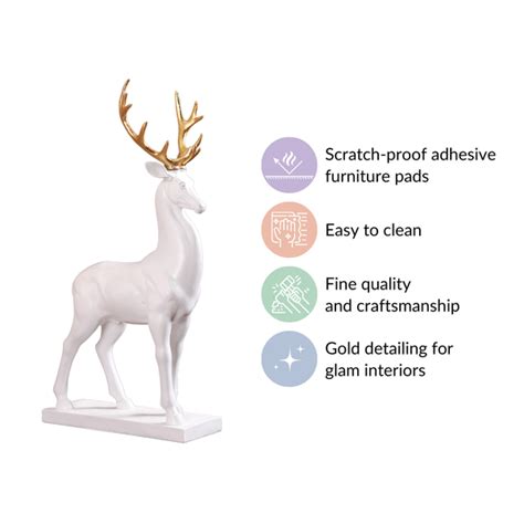 Snow Reindeer Showpiece White Large Online - Premium Decor Object ...