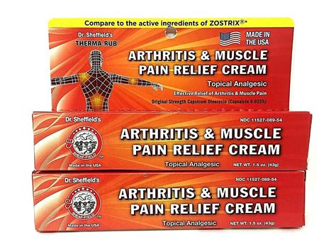 Dr.Sheffield Arthritis $ Muscle Pain Relief Cream Pack of 2 - Walmart.com - Walmart.com