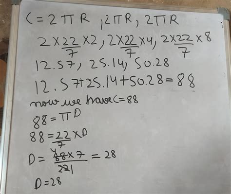 Find the diameter of a circle whose circumference is equal to the sum ...