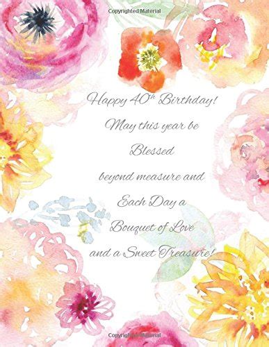 Happy 40th Birthday!: May this year be Blessed beyond measure and Each ...