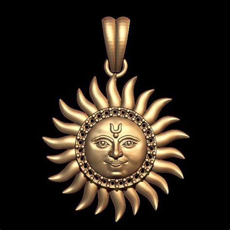 Sun 3D Model Pendant STL File