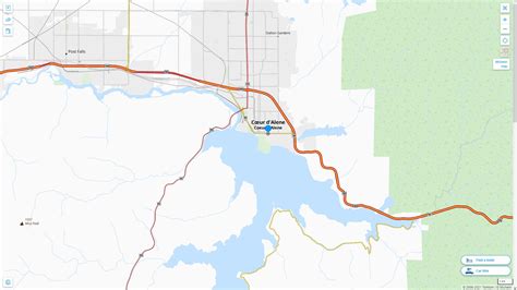 Coeur d'Alene idaho Map - United States