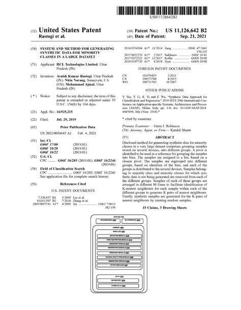 Patent 1 - Generating sythetic minority classes using distributed ...