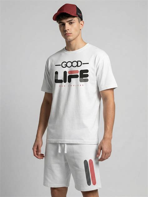 Buy Good Life Co-ord Set of Tshirt Shorts Online | THREADCURRY