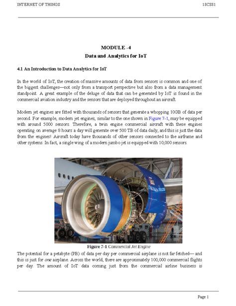 IoT module-4 Notes - MODULE - Data and Analytics for IoT 4 An ...