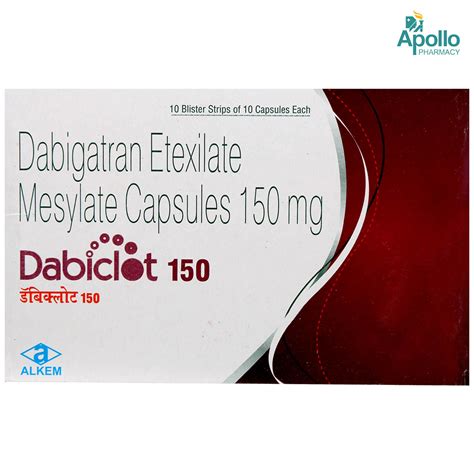 Dabiclot 150 Capsule | Uses, Side Effects, Price | Apollo Pharmacy