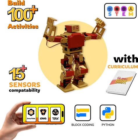 Atumx Humanoid robot kit - Compatible with arduino | DIY robotics kit ...