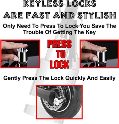 Moto Genius Bike Safety Mini Anti-Theft Stainless Steel Disc Brake Lock ...