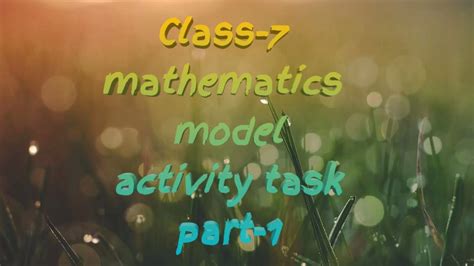 Model Activity Task Math Part 1 Class 10 的图像结果