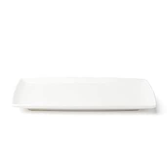 Browne Foodservice FOUNDATION Porcelain Coupe Plate, Rectangular, 9.25 ...
