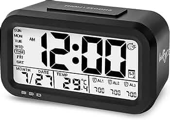 Digital Alarm Rectangle Clock Table Clock for Students, Home, Office ...