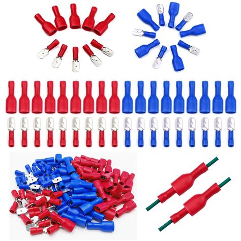 Serplex 200Pcs Insulated Spade Wire Connector Electrical Spade Connect ...