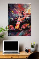 Red Line Racer Poster | Formula 1 Posters – The Poster Valley