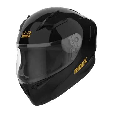 RIDEX Polaris Midnight Black Glossy Full Face Helmet – Sparkly Helmets