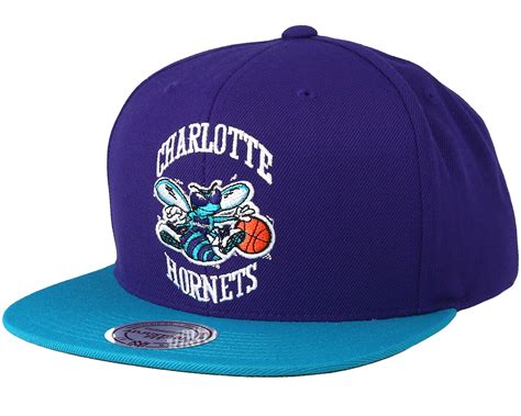 Charlotte Hornets 2 Tones Purple/Teal Snapback - Mitchell & Ness caps ...