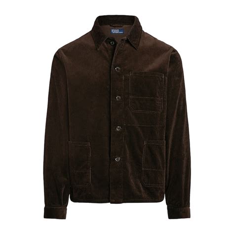 Buy Men Brown Corduroy Utility Jacket Online at The Collective - 1166866