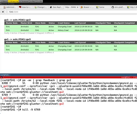 Gluster Geo-replication Dashboard Experiment - Aravinda VK