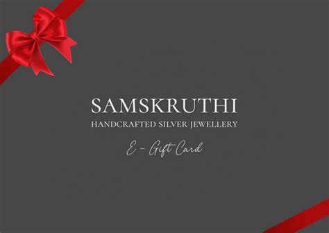 Samskruthi Sterling Silver Gift Card | Perfect Jewellery Gift ...