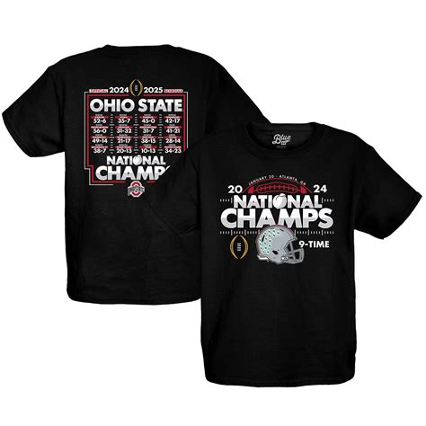 Youth Blue 84 Black Ohio State Buckeyes College Football Playoff 2024 ...