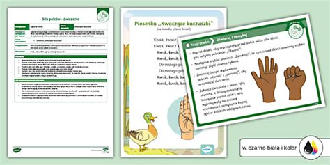 Rozwój motoryki małej: Palce: Kwaczące kaczuszki | Instrukcja